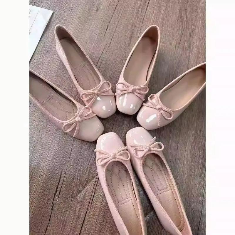 Women'S Elegant Formal Wear - Women Ballet Flats Square Toe Bowknot