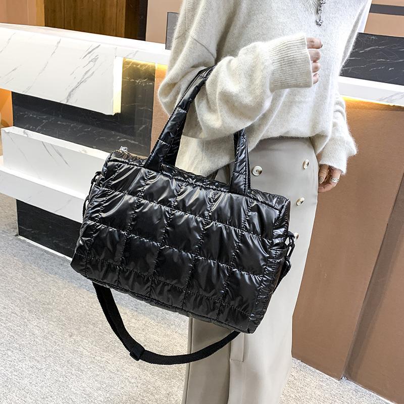 Shoulder Bag Structured - Space Pad Cotton Shoulder Bag Large