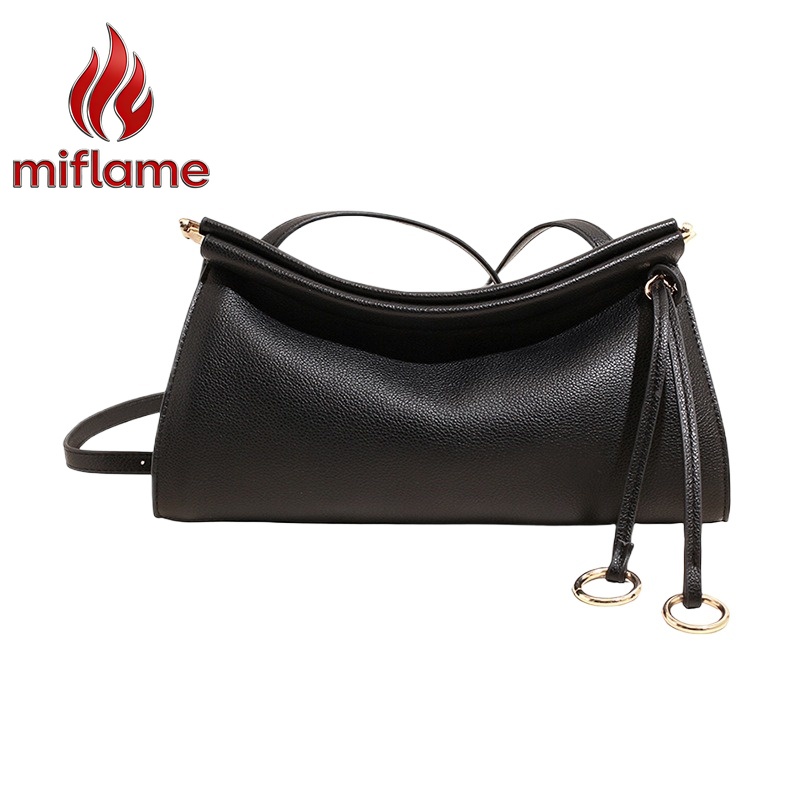 Shoulder Bag Structured - Vintage Leather Shoulder Bag with Structured