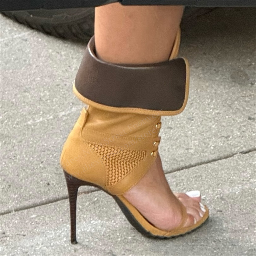 Women'S Elegant Formal Wear - Women Open Toe Stilettos Lace Up