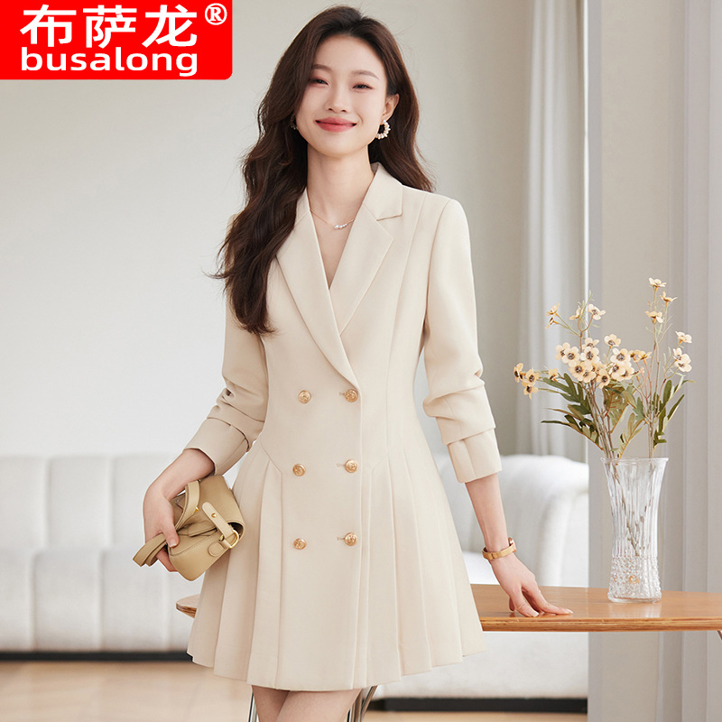 Women Formal Wear Shirt And Pant - 2025New Style Suit Collar Dress Long