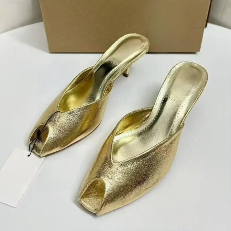 Women'S Elegant Formal Wear - Women's Pumps Designer Gold Women Mules