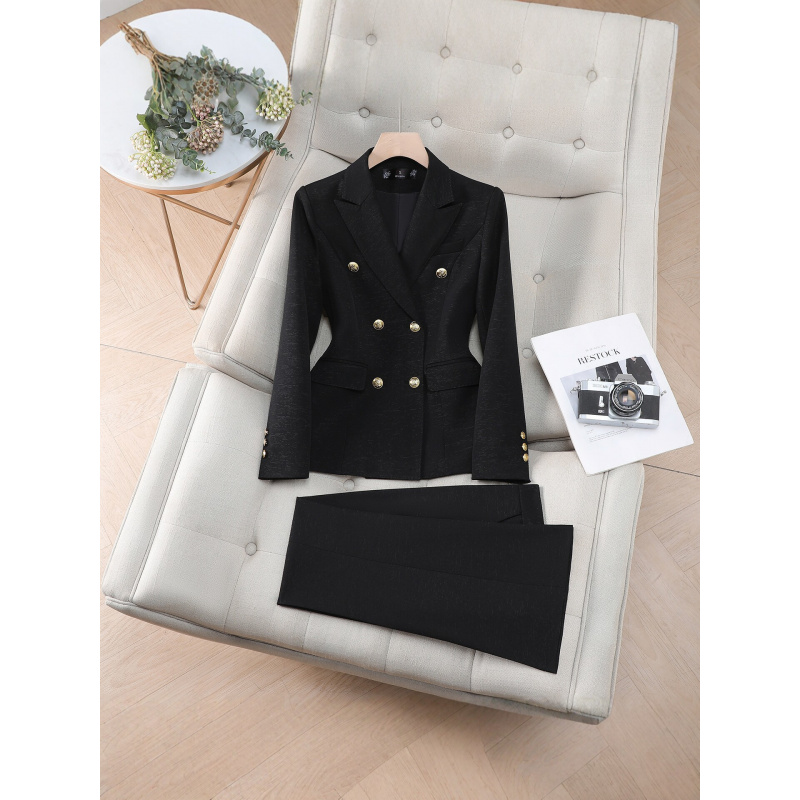 Elegant double-breasted women' - Women Formal Wear Shirt And Pant 评论和价格