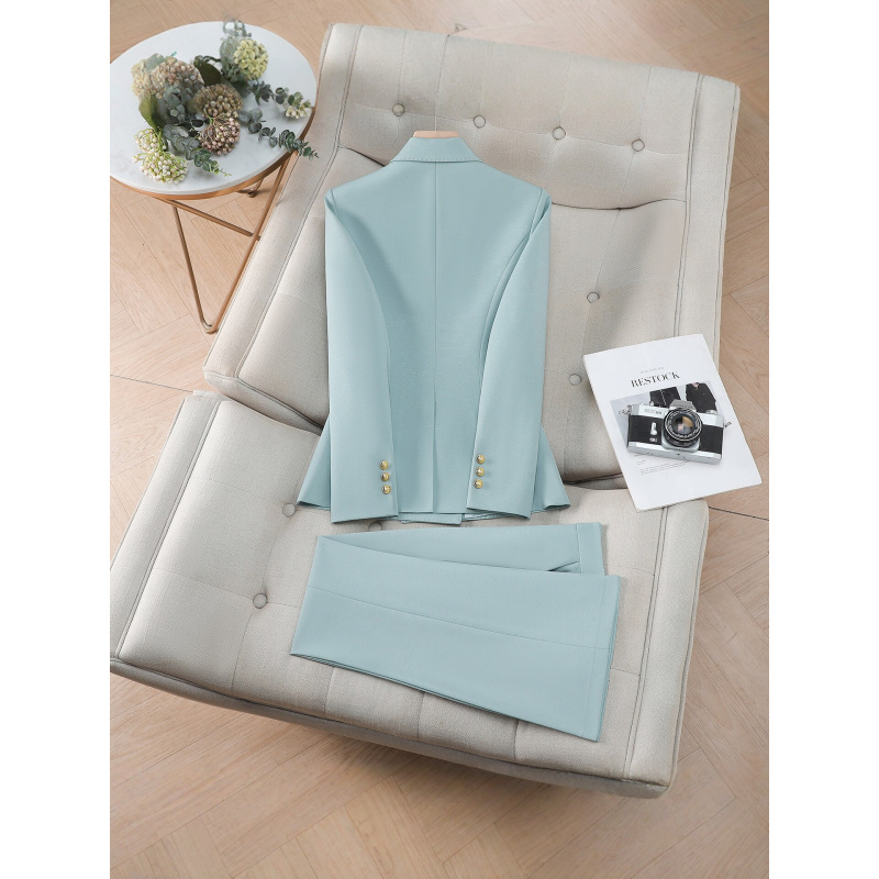 Elegant double-breasted women' - Women Formal Wear Shirt And Pant 评论和价格