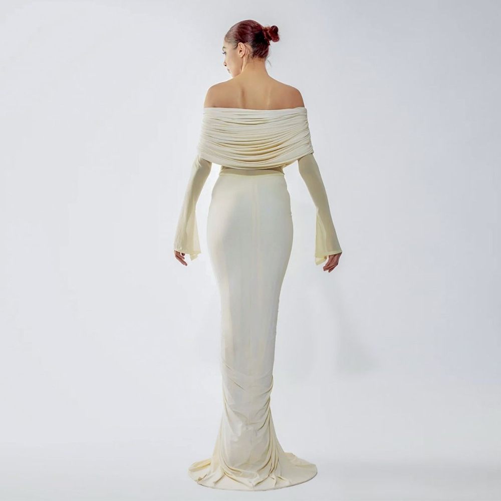 Beige Women Prom Dress Sexy Of - Women'S Formal Wear For Wedding Guest 评论和价格