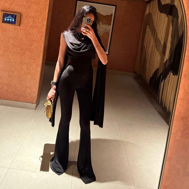 Black Women Jumpsuit Sexy Slee - Women'S Formal Wear For Wedding Guest 评论和价格