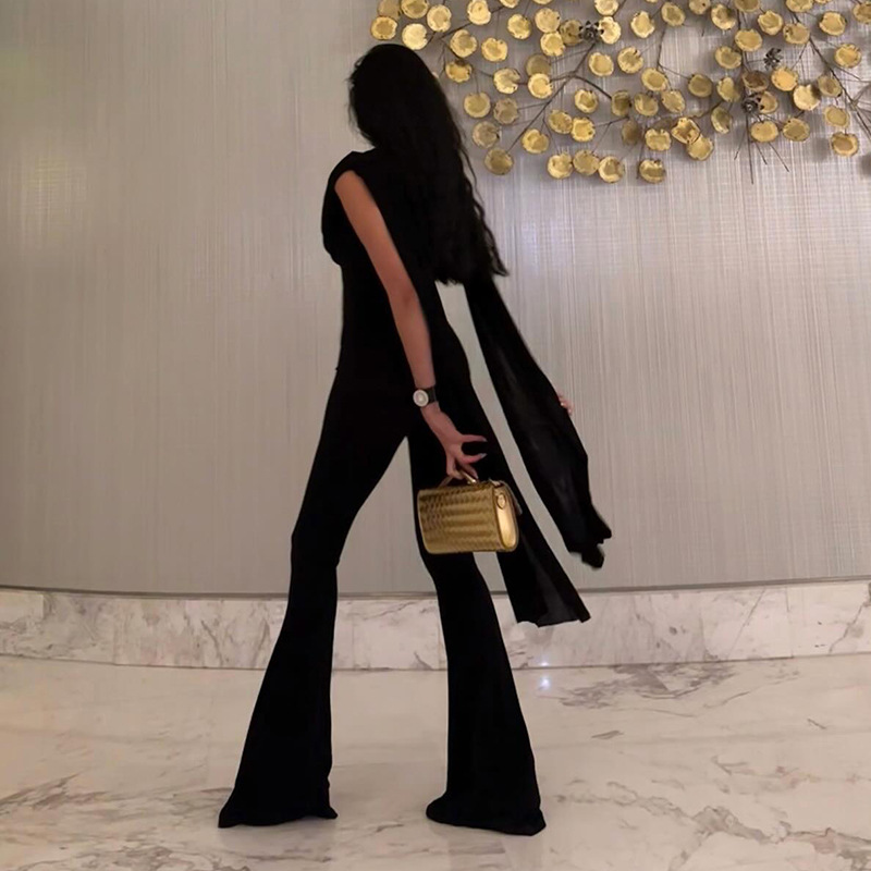 Black Women Jumpsuit Sexy Slee - Women'S Formal Wear For Wedding Guest 评论和价格