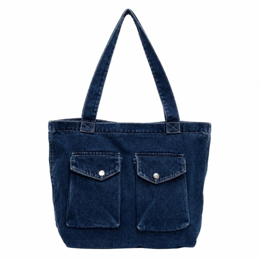 Large Capacity Denim Shoulder  - Shoulder Bag Structured 评论和价格