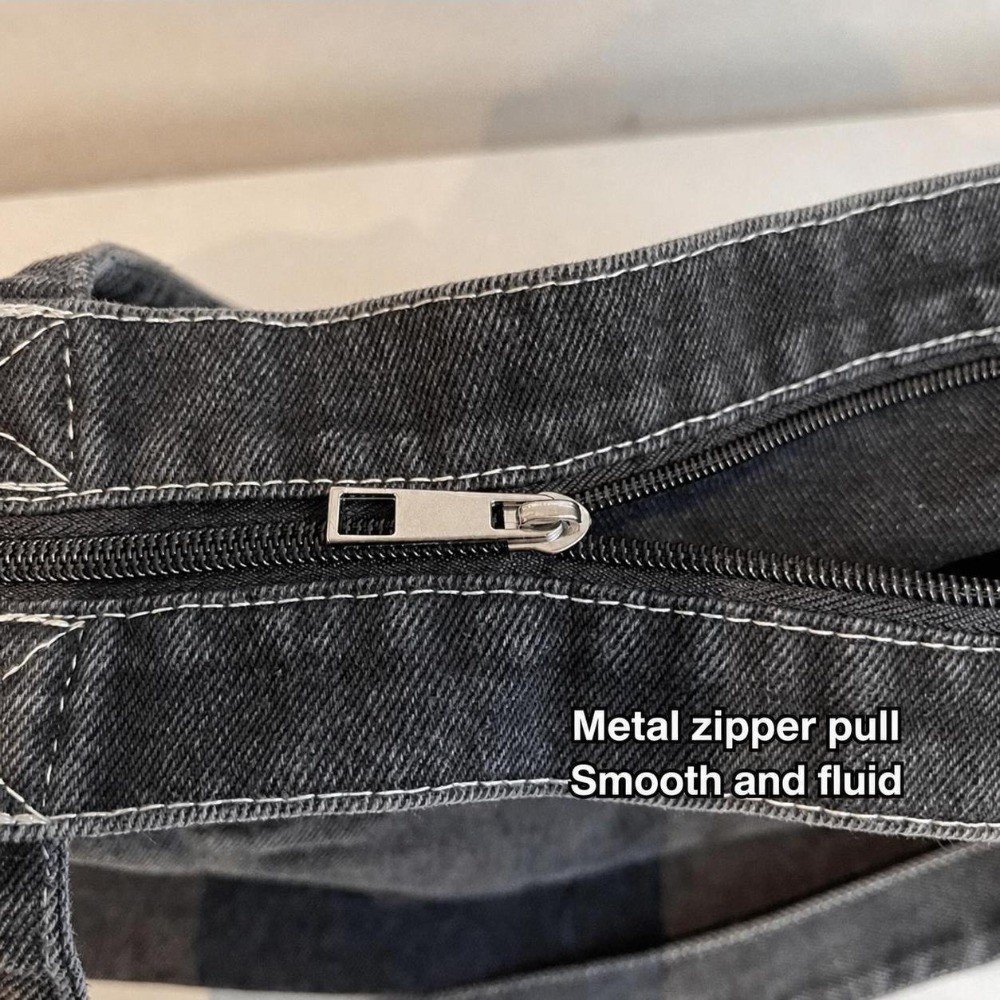 Large Capacity Denim Shoulder  - Shoulder Bag Structured 评论和价格