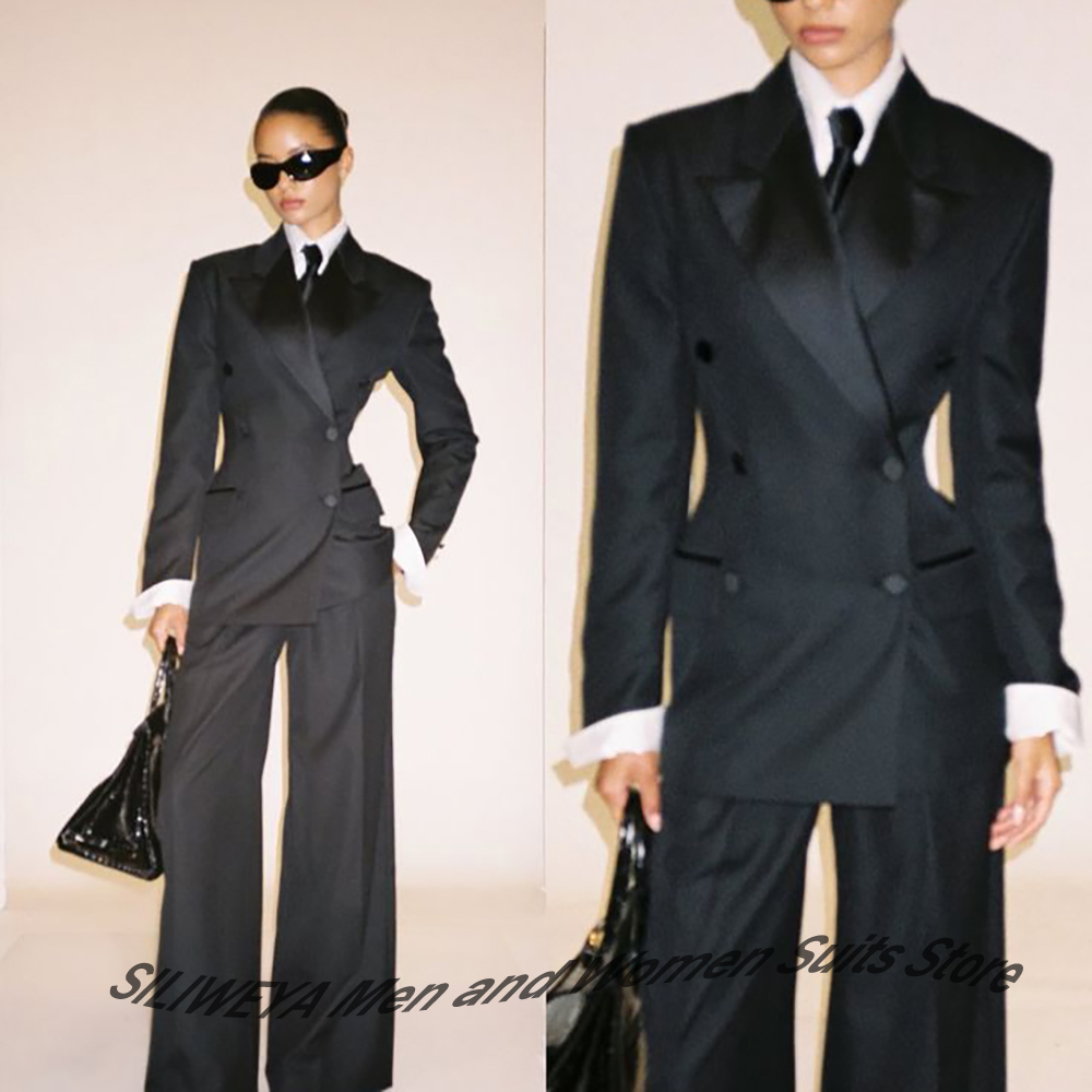 Professional Women's Black Dou - Women Formal Wear Shirts 评论和价格