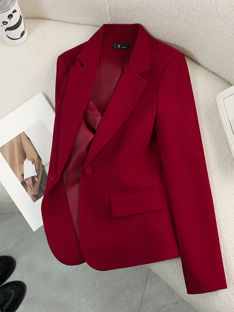 Women Blazer Ladies Red Green  - Formal Winter Wear Women Jacket 评论和价格