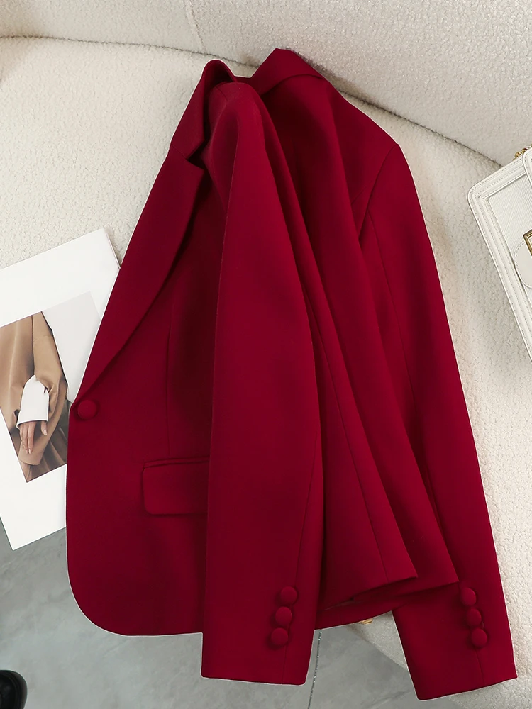 Women Blazer Ladies Red Green  - Formal Winter Wear Women Jacket 评论和价格