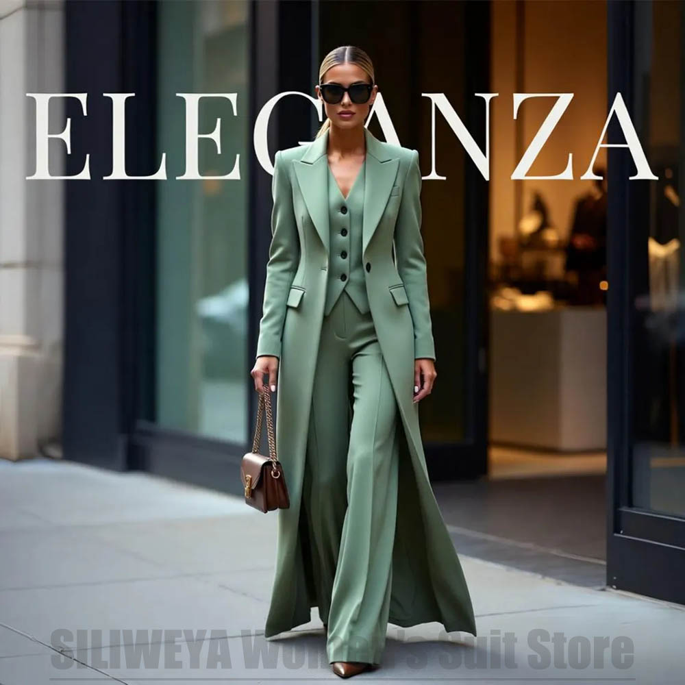 Chic Women's Suit Set Three Pi - Women Formal Wear Shirt And Pant 评论和价格