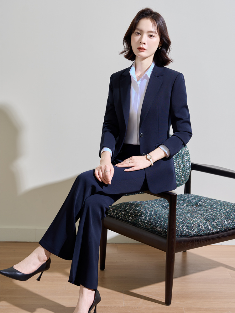 Navy blue professional suit fo - Women Formal Wear Shirt And Pant 评论和价格