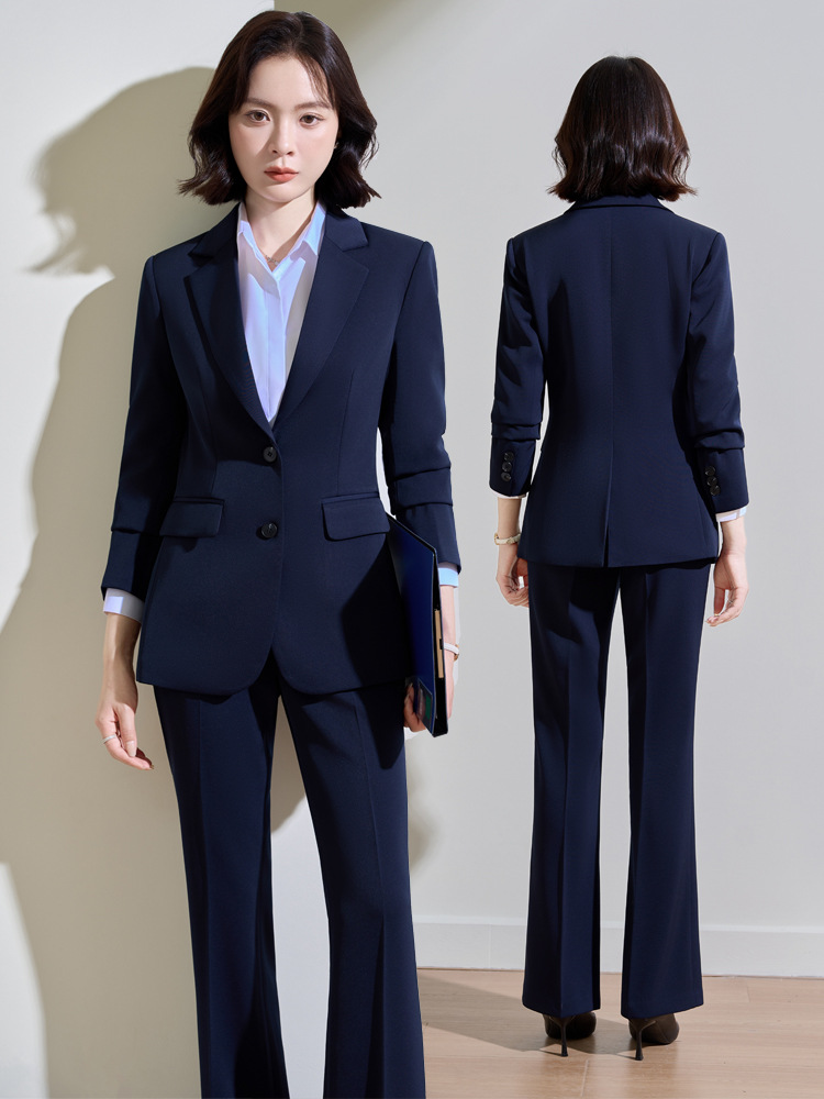 Navy blue professional suit fo - Women Formal Wear Shirt And Pant 评论和价格