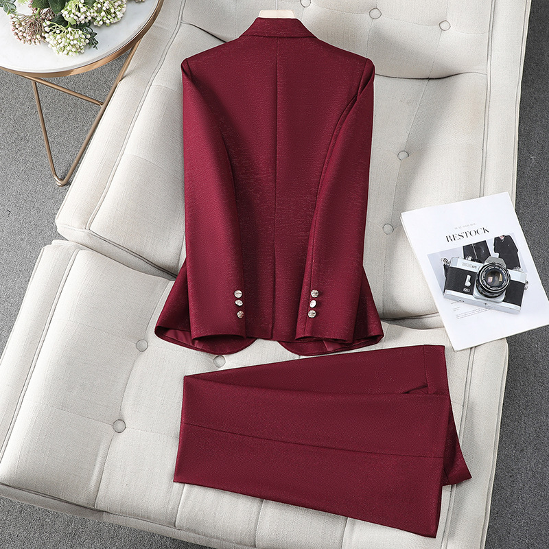 Autumn Winter Ladies Pant Suit - Formal Winter Wear Women Jacket 评论和价格