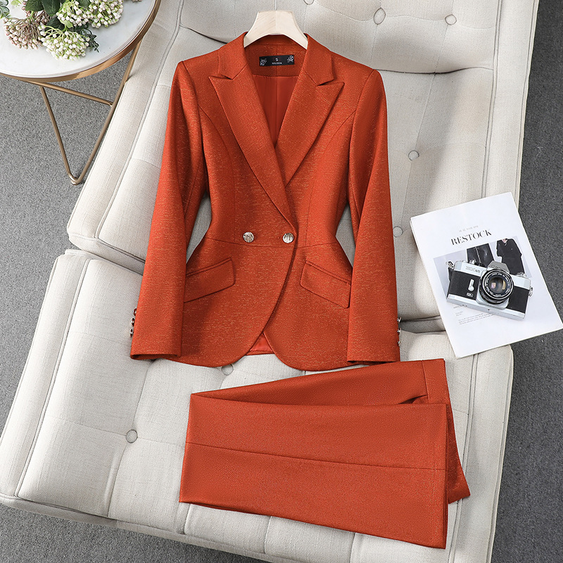 Autumn Winter Ladies Pant Suit - Formal Winter Wear Women Jacket 评论和价格