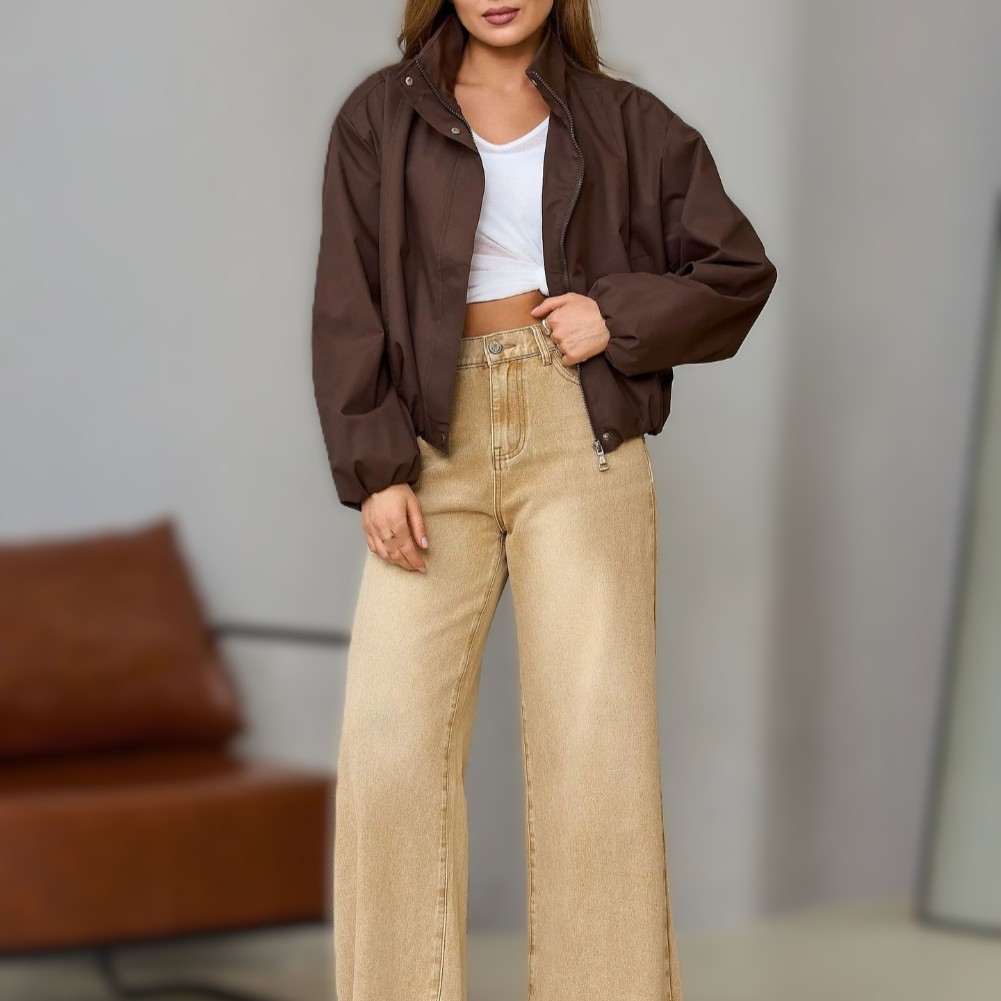 Womens Casual Stand Collar Jac - Formal Winter Wear Women Jacket 评论和价格