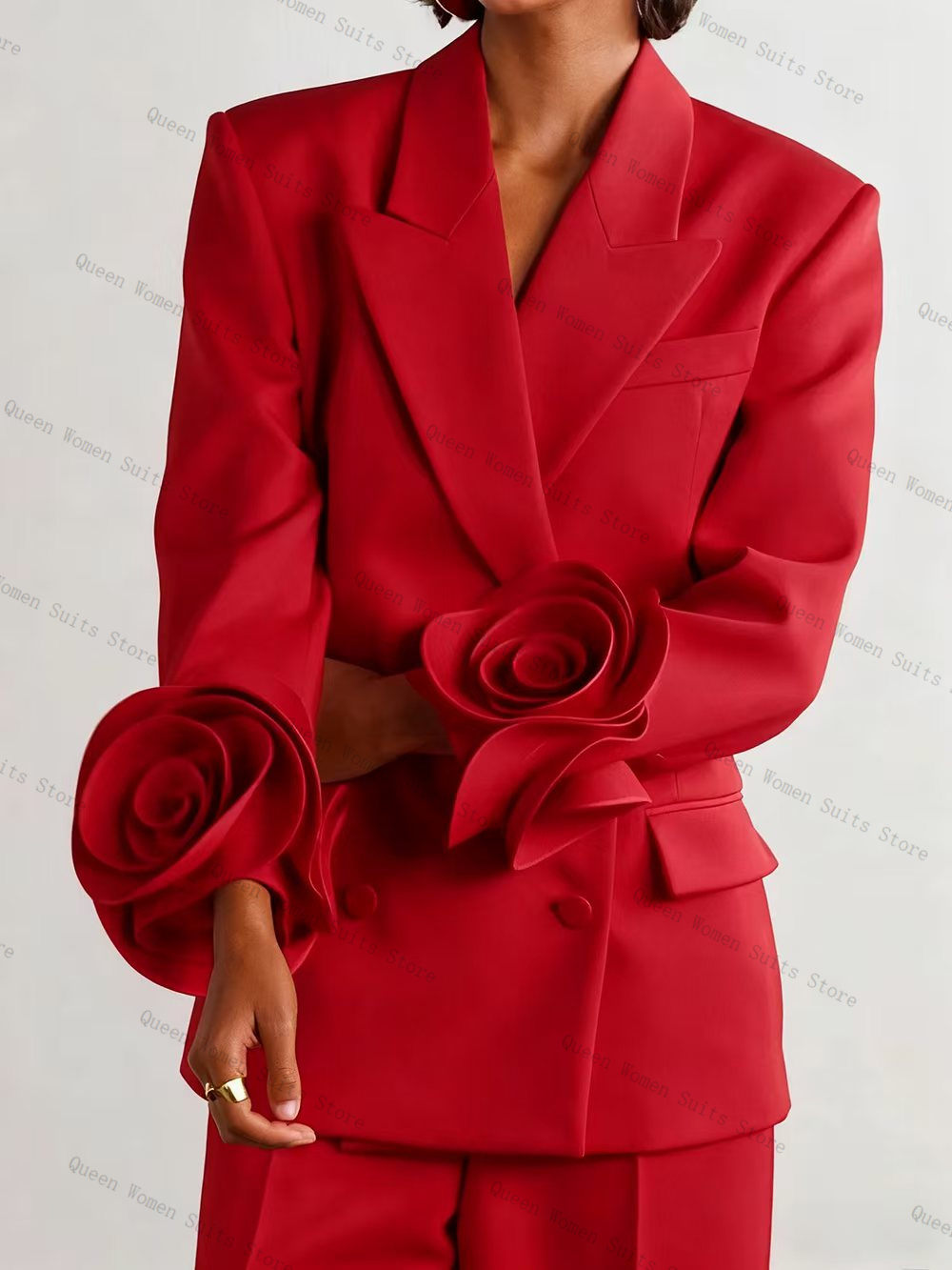 Luxury Red Women Suit Set 2 Pc - Women'S Formal Wear For Wedding Guest 评论和价格