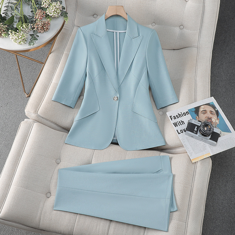 Blue women's blazer2025New Sum - High End Women'S Formal Wear 评论和价格