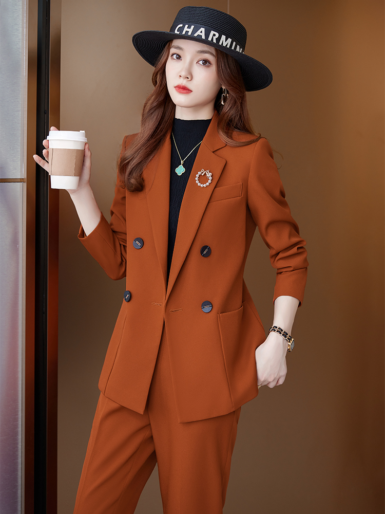 Women's 2-Piece Business Suit  - Women Formal Wear Shirt And Pant 评论和价格