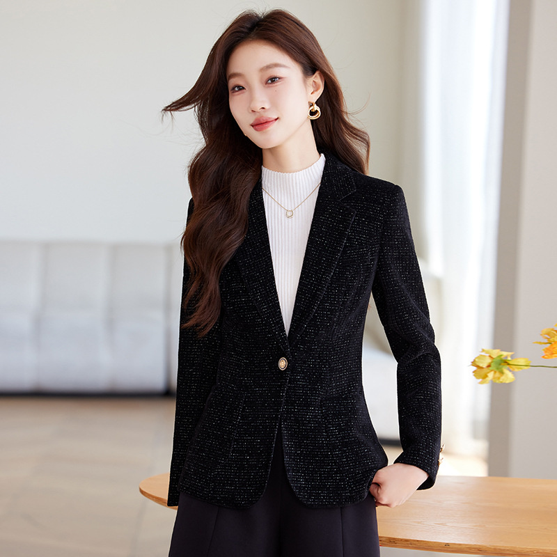 Ladies Blazer Coat Women Black - Formal Winter Wear Women Jacket 评论和价格