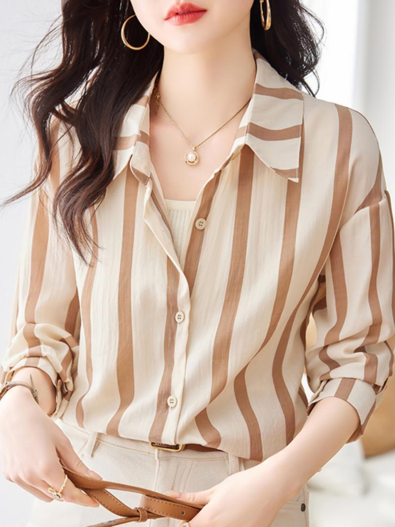 Apricot Striped Long Sleeved S - High End Women'S Formal Wear 评论和价格