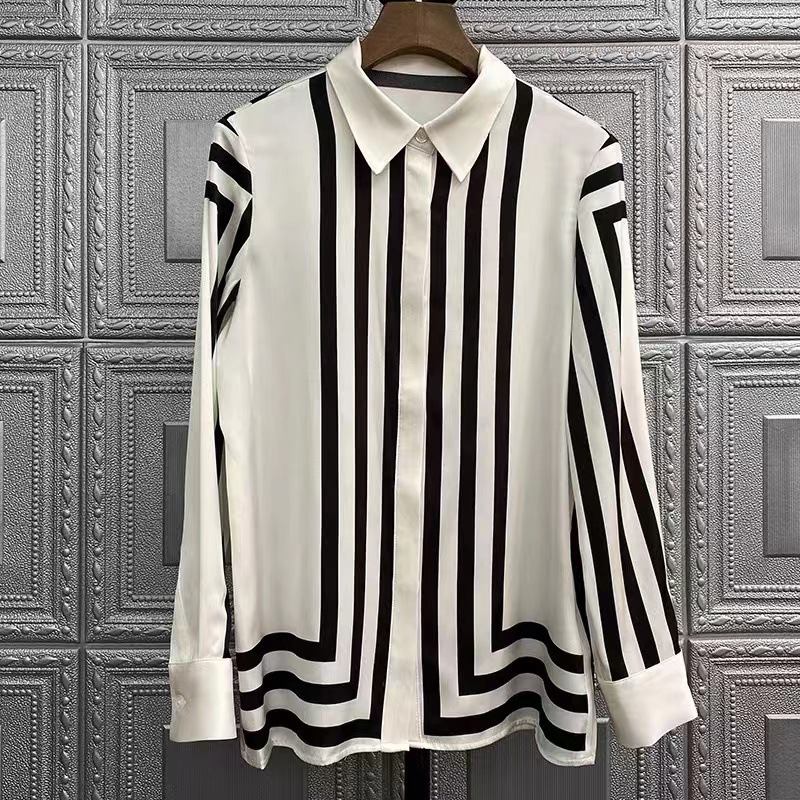 High Quality Silk Long Sleeved - Women Formal Wear Shirts 评论和价格