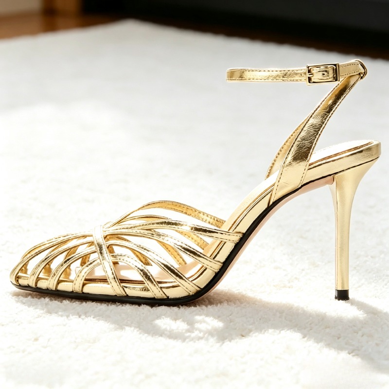 Sexy Gold Hollow Narrow Band H - Women'S Elegant Formal Wear 评论和价格